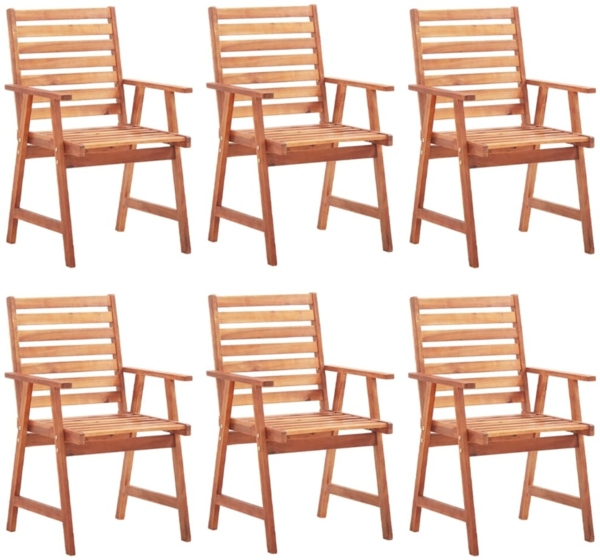 vidaXL Garten-Essstühle 6 Stk. mit Kissen Massivholz Akazie 3078373