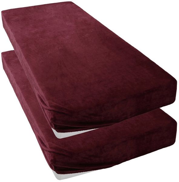 OTTO home Spannbettlaken Desner3, Mikrofaser-Fleece, Cashmere-Touch, Microfaser, Gummizug: rundum, (2 Stück), für Matratzen bis 20cm Höhe, kuschelig & weich, Bettlaken