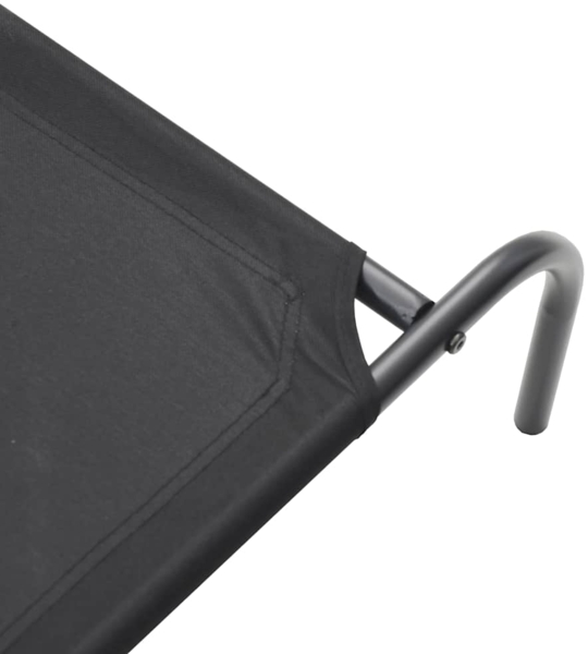 vidaXL Hundebett Erhöht Schwarz 110x65x20 cm Oxford-Gewebe und Stahl 42000839 Bild 6