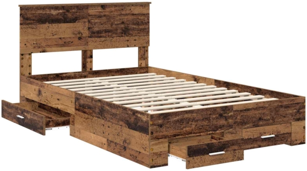 vidaXL Bettgestell mit Schubladen mit Kopfteil Holzwerkstoff 3410929 Bild 4