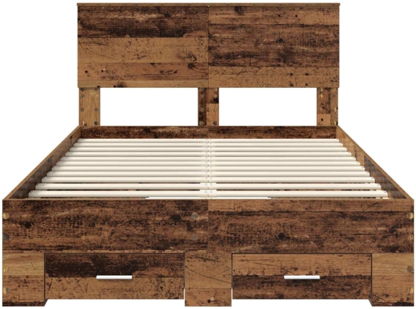 vidaXL Bettgestell mit Schubladen mit Kopfteil Holzwerkstoff 3410929 Bild 7