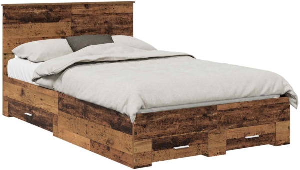 vidaXL Bettgestell mit Schubladen mit Kopfteil Holzwerkstoff 3410929 Bild 1