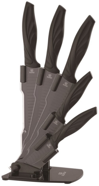 Zellerfeld Messerset 6-teilig Klingen Küchenmesser Kochmesser Messer Schwarz