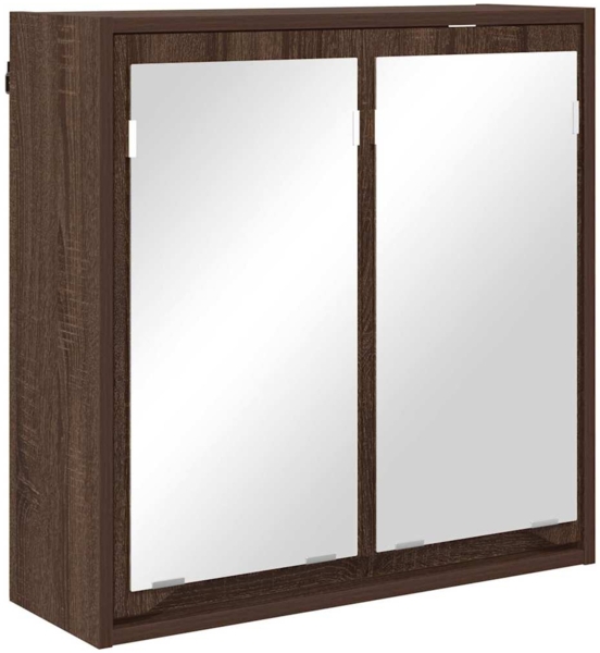 vidaXL Badezimmerspiegelschrank Braun Eichen-Optik 60 x 20 x 60 cm 888784
