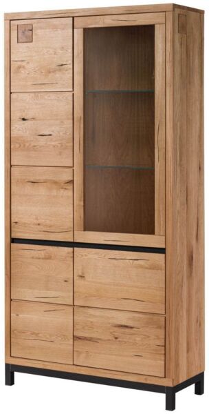 Vitrine Wildeiche 103x40x205 natur geölt VILLANDERS #101