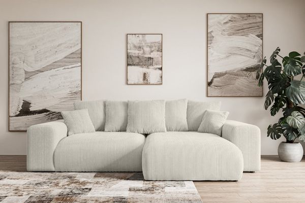 ALTDECOR Ecksofa ESKAR-L, Couch mit Schlaffunktion, Wohnzimmer - Wohnlandschaft, Corner Sofa Bett Eckcouch Couch L-Form Schlafcouch Ausziehbar