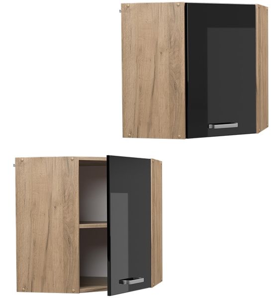 Eckhängeschrank R-Line Schwarz Hochglanz 57 cm Vicco Bild 5