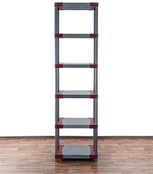 PROREGAL® Standregal Kunststoffregal GREY BEAR, HxBxT 220 x 60 x 46 cm, Fachl. 160kg, Grau-Grün
