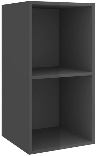 vidaXL TV-Wandschrank Hochglanz-Grau 37x37x72 cm Holzwerkstoff 805479 Bild 2