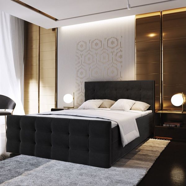 Masseno Boxbett AMON 160x200 cm mit Bonell Matratze und Topper