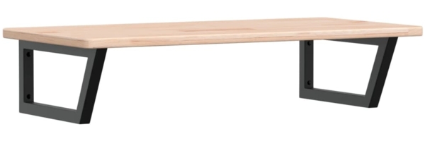 vidaXL Waschtischplatte mit Halterung Stahl und Massivholz Eiche 3302387