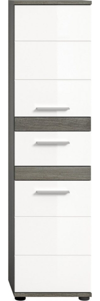 welltime Hochschrank Lucca, Höhe 137 cm, 2 Türen, 1 Schubkasten, 2 Einlegeböden Badschrank, Bad-Möbel, Badezimmer Bild 2