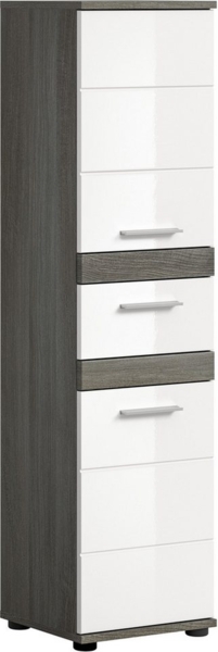 welltime Hochschrank Lucca, Höhe 137 cm, 2 Türen, 1 Schubkasten, 2 Einlegeböden Badschrank, Bad-Möbel, Badezimmer Bild 5