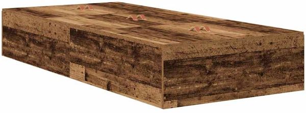 vidaXL Aufbewahrungsbettgestell Altholz 90 x 190 cm Holzwerkstoff 3335411 Bild 8