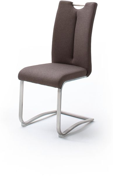 2er-Set Schwingstuhl 'Artos' Braun Leder Bild 4