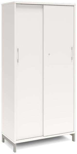 Büroschrank DNA 800x1660 mm Weiß/Weiß Schiebetür 4A4 Bild 1