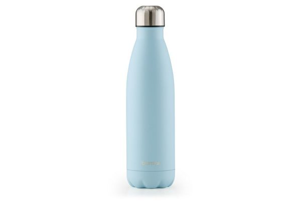 Blumtal Trinkflasche 350 ml Edelstahl - auslaufsichere Isolierflasche - BPA-freie Trinkflasche kalt & warm - doppelwandige Insulated Bottle - rostbeständige Isolierflasche Hellblau