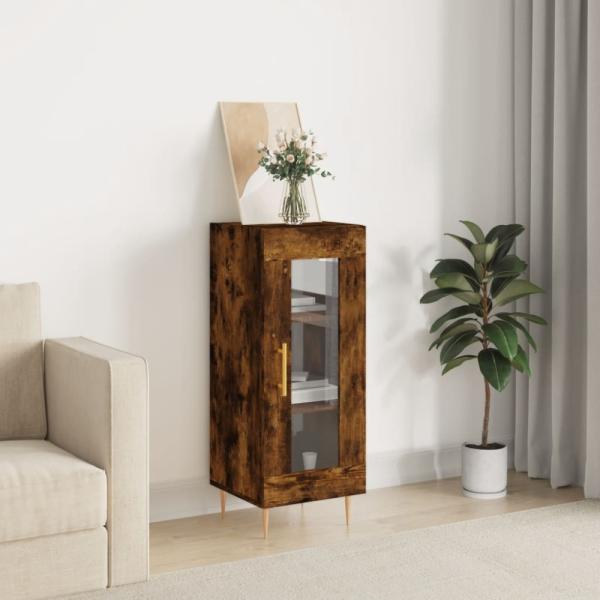 vidaXL Sideboard Räuchereiche 34,5x34x90 cm Holzwerkstoff 828785