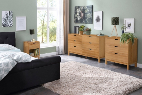 Home affaire Nachtkonsole Post, massives Kiefernholz, Stauraummöglichkeit durch Schublade, Breite 38cm Bild 3