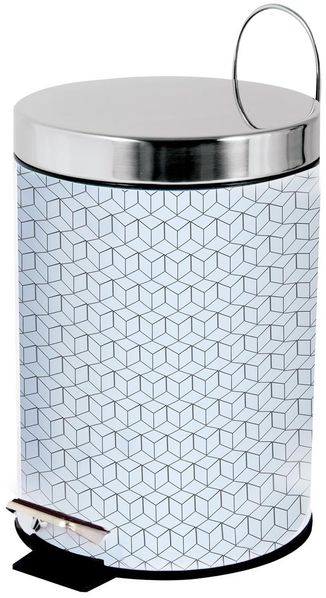 MSV Kosmetikeimer "Mosaik"" Mülleimer Treteimer Abfalleimer - 3 Liter – mit herausnehmbaren Inneneimer