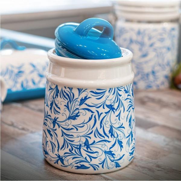 Neuetischkultur Vorratsdose Lebensmitteldose im Landhausstil 11 x 16 cm, Keramik, (Stück, 1-tlg, 1 Dose mit Deckel), Aufbewahrungsbehälter Vorratsdose