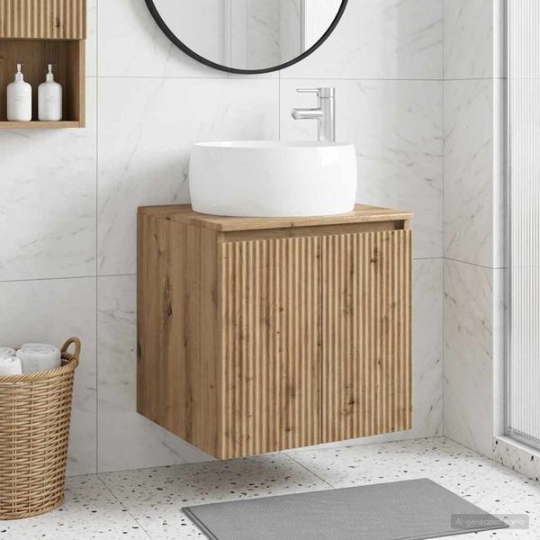 vidaXL Wandmontierte Waschtisch Artisan-Eiche 49,5 x 44,5 x 66 cm 890461