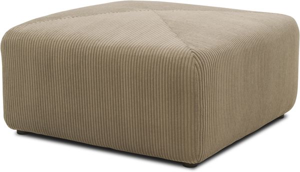 DOMO. collection Polsterhocker 800011, Hocker, quadratisch, individuell kombinierbar, Cord Modul-Fußhocker, Polstergarnitur, 85 x 85 x 42 (BxTxH), schlamm Bild 2