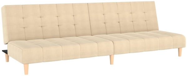 vidaXL Schlafsofa 2-Sitzer Creme Stoff 375757