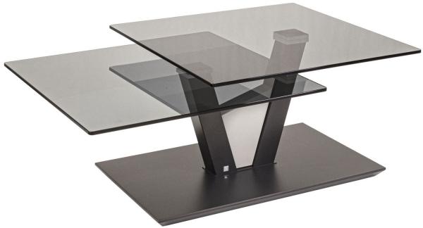 Couchtisch Cadance 97x65x43 Wohnzimmertisch Parsolglas/Grau/Anthrazit 16207