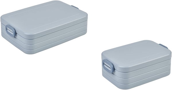 Mepal | Take a Break Duo Pack | Brotdose To Go | Lunchboxen für 2 bis 4 Sandwiches oder 4 bis 8 Brotscheiben | ideal für Meal Prep | Essenbox mit Unterteilung | Nordic blue