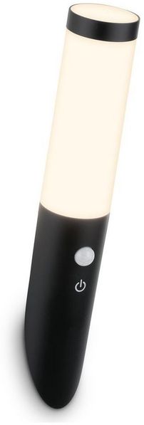 Briloner Leuchten Wandleuchte LED Wandlampe kabellos Akku USB-C Bewegungsmelder, LED wechselbar, 3000K - Warmweiß, 6x6,5x35 cm, Akku tauschbar, Indoor/Outdoor, Balkon, Hauswand