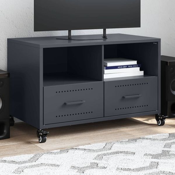 vidaXL TV-Schrank Anthrazit 68x39x43,5 cm Stahl 846700
