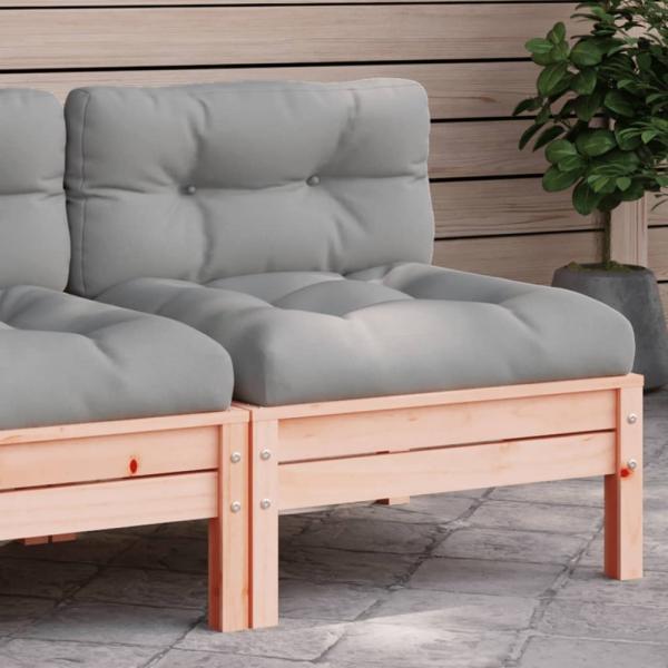 vidaXL Gartensofa ohne Armlehnen mit Kissen Massivholz Douglasie 838159