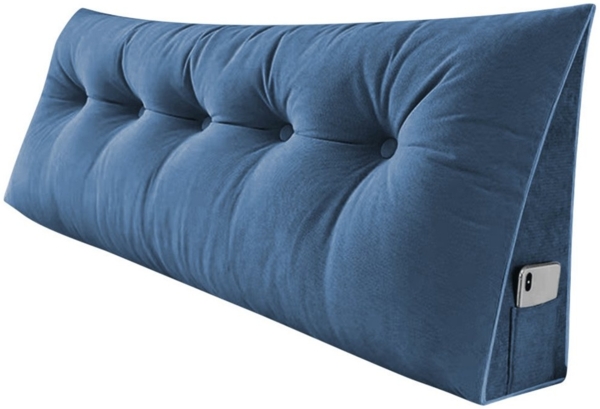 JEOBEST Rückenkissen Dreieckiges Lesekissen, Keilkissen mit Seitenfach, 1-tlg, 160cm breit, Kissen mit abnehmbarem und waschbarem Bezug Bild 1