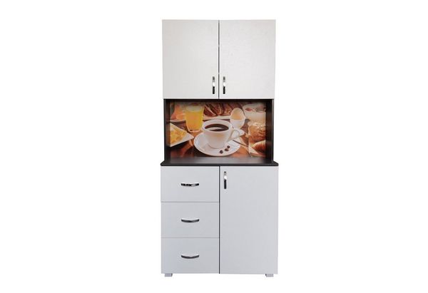 HTI-Living Hochschrank Küchenbuffet 3 Schubladen Blanca Bistro (Stück, 1-St, 1x Schrank Blanca, ohne Dekoration) Küchenschrank Hochschrank