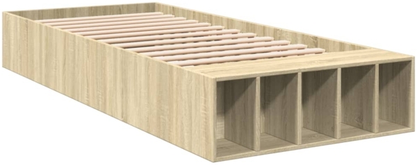 vidaXL Bettgestell Sonoma-Eiche 90x190 cm Holzwerkstoff 3280617 Bild 2