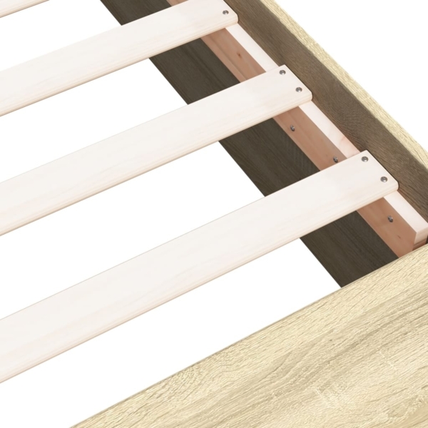 vidaXL Bettgestell Sonoma-Eiche 90x190 cm Holzwerkstoff 3280617 Bild 7