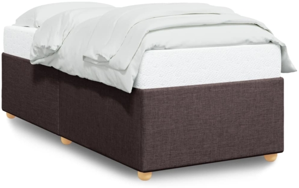vidaXL Bettgestell ohne Matratze Dunkelbraun 90x200 cm Stoff 3284704
