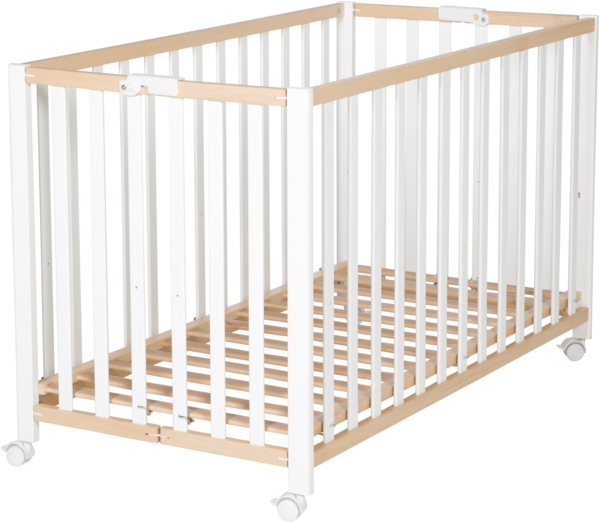 roba Klappbett 'Fold Up' 60 x 120 - aus Holz - 2-fach höhenverstellbar - Bio Buche bicolor