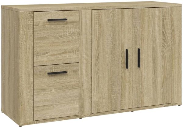 Sideboard, Kommode Sonoma-Eiche 100x33x59,5 cm Holzwerkstoff