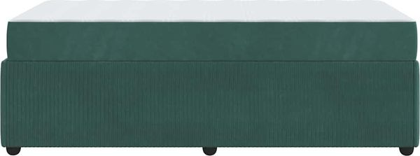 vidaXL Bettrahmen mit Matratze Dunkelgrün 90 x 190 cm Stoff 3398337 Bild 8