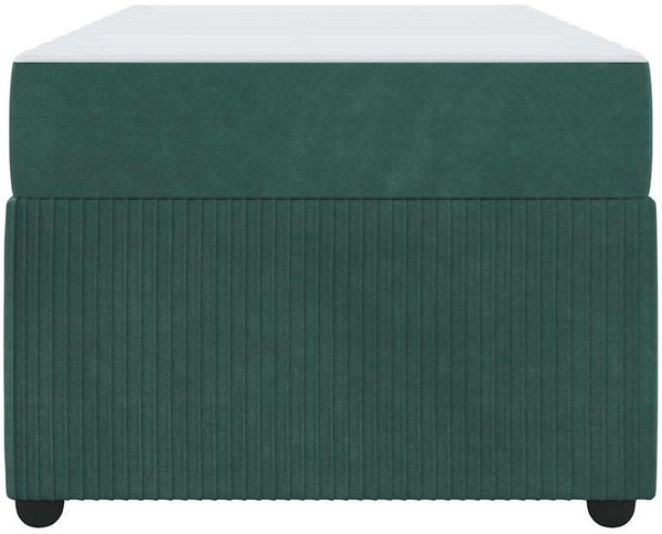 vidaXL Bettrahmen mit Matratze Dunkelgrün 90 x 190 cm Stoff 3398337 Bild 7
