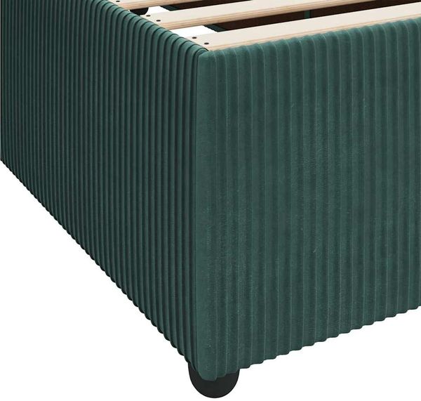 vidaXL Bettrahmen mit Matratze Dunkelgrün 90 x 190 cm Stoff 3398337 Bild 10