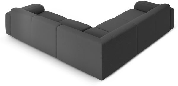 Micadoni Ecksofa Molino 5-Sitzer Boucle Baloo Dunkelgrau Bild 3