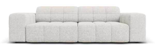 Micadoni Sofa Jennifer 3-Sitzer Chenille Hellgrau