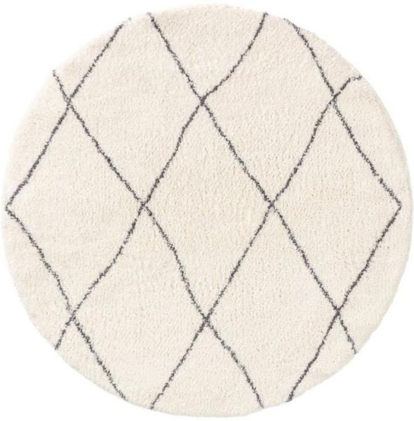 benuta Hochflor-Teppich Benno, rund, Höhe: 21 mm, Kunstfaser, Berber, Ethno-Style, Wohnzimmer