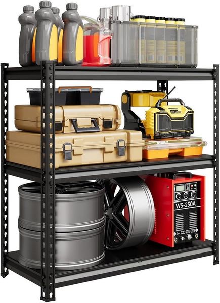 GarveeMore Schwerlastregal Steckregal Metallregal Standregal mit 3/5 verstellbare Ablagen