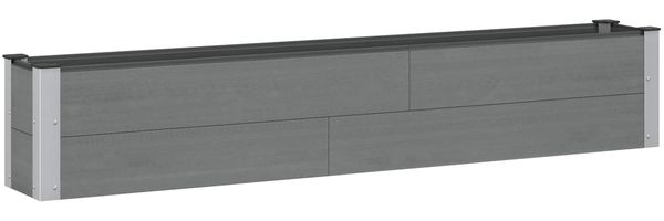 vidaXL Hochbeet Grau 200 x 30 x 36 cm 42039022