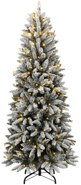 vidaXL Künstlicher Weihnachtsbaum mit Schnee 150 LEDs 120 cm 3315763