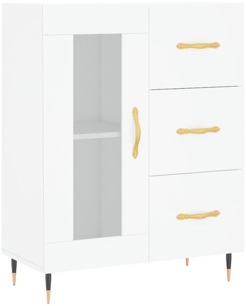 Sideboard, Kommode Weiß 69,5x34x90 cm Holzwerkstoff